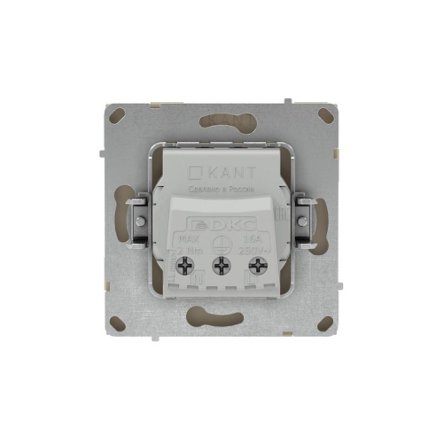 Розетка силовая KANT 2P+E защ. шторки ванильн. марципан DKC 7015003