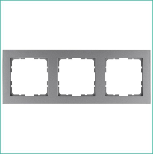 Рамка 3-м G-Classic алюм. Jasmart G1003S