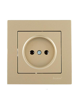 Розетка VESNA без заземл. ПБТ зол. LEZARD 742-3688-121B