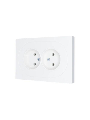 Розетка 2-м СП OSEN без заземл. ПБТ белая LEZARD 743-0200-128B
