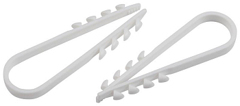 Дюбель-хомут 5-10мм для круглого кабеля NO-224-222 бел. (уп.100шт) ЭраБ0066284