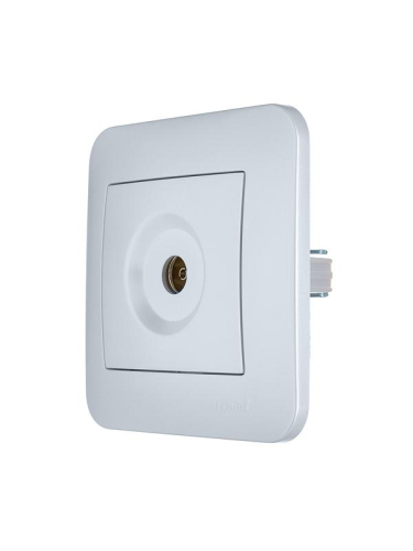 Розетка телевизионная оконечная TV СП ASTI IP20 в сборе жемчуж./бел. перламутр. LEZARD 7081-3030-130