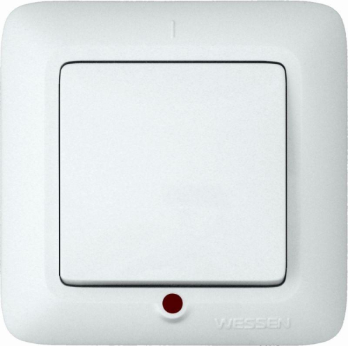 Выключатель 1-кл. СП Прима 6А IP20 с подсветкой бел. (опт. упак.) SchE S16-053-B