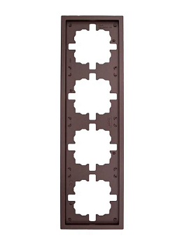 Рамка 4-мест. горизонт. ZIMA шоколад LEZARD 704-7300-149