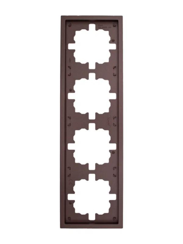 Рамка 4-мест. горизонт. ZIMA шоколад LEZARD 704-7300-149