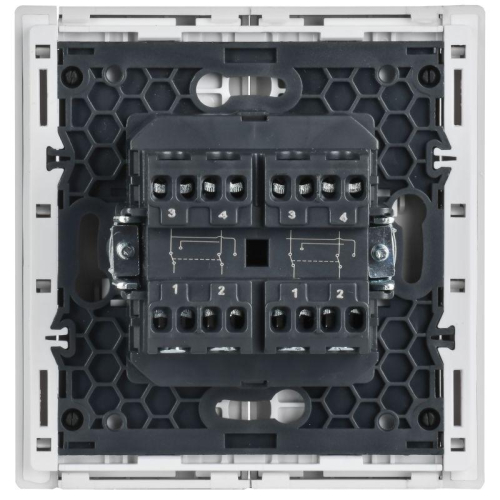 Выключатель перекрестный 2-кл. СП FORTE&PIANO FP209 10А бел. IEK FP-V23-0-10-1-K01