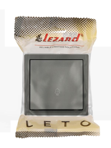 Кнопка звонка ОП LETO платина LEZARD 752-3500-103