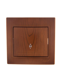 Переключатель проходной 1-кл. СП Mira 10А сосна LEZARD 701-0801-105