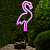 Светильник садовый неоновый ERASF012-30 Фламинго солнечная батарея ЭРА Б0044238