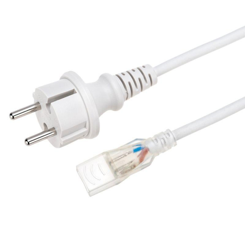 Набор установочный для двухсторон. гибкого неона 8х16мм (шнур питания каучук с диодным мостом и вилкой; заглушка; переходная муфта; игла) 1.5м Neon-Night 134-502