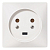 Розетка 1-м СП 20А IP20 защ. шторки винт. клеммы бел. Leg 055422