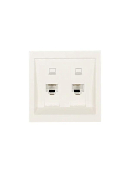 Розетка 2-мест. компьютерная СП ZIMA IP20 слон. кость LEZARD 704-9088-141