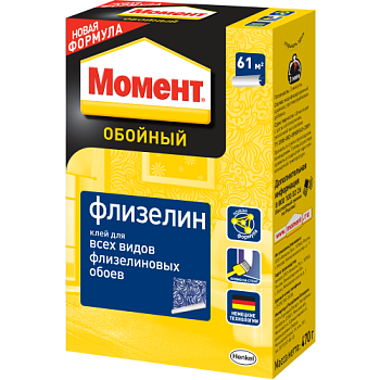 Клей обойный Флизелин 470г Момент Б0059304