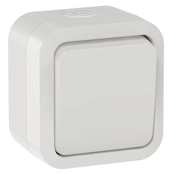 Выключатель кнопочный 1-кл. ОП TORS 10А IP55 TS310 бел. IEK TS-V14-0-10-55-K01