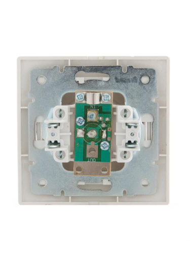 Розетка телевизионная оконечная TV СП Mira 16А IP20 со вставкой жемчуж./бел. перламутр. LEZARD 701-3030-130