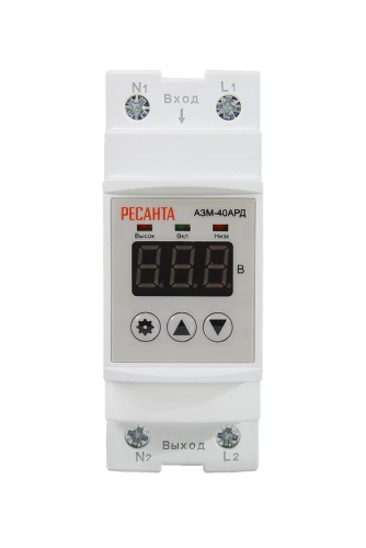 Блок защиты по напряжению АЗМ-40АРД регулируемый (с дисплеем) Ресанта 61/22/30