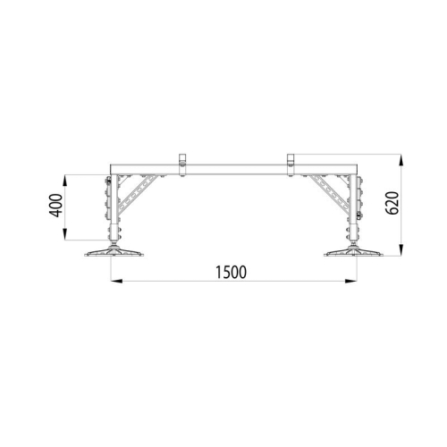 Конструкция опорная для установки оборудования TECHNORAPTOR FOOT 1500х3500 KM-TR-F-SSEI-1500-3500 КМ TR0035
