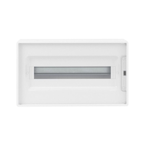 Щиток настенный 18мод. FRAME с прозр. дверцей с 2 шинами PEN на 8 и 10 отверст. бел. DKC F18W1WT