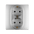 Розетка 2-м СП Etika 16А IP31 250В 2х2P+E с заземл. защ. шторки немецк. стандарт безвинт. клеммы алюм. IEK 672433 Розетка 2-м СП Etika 16А IP31 250В 2х2P+E с заземл. защ. шторки немецк. стандарт безвинт. клеммы алюм. IEK 672433