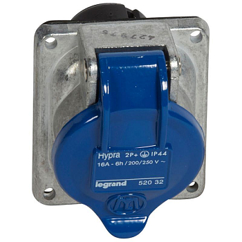 Розетка встраиваемая Hypra 16А 230В 2К+3 IP44 Leg 052032