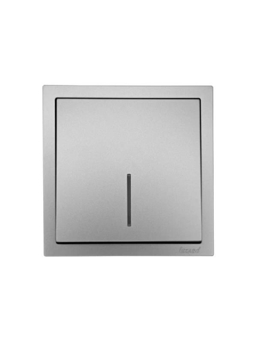 Выключатель 1-кл. с индик. СП ZIMA IP20 10А безвинт. зажим сер. матов. LEZARD 704-7488-111QC