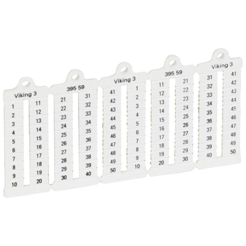 Пластина маркиров. Viking3 шаг 5мм цифры 1-50 верт. Leg 039559
