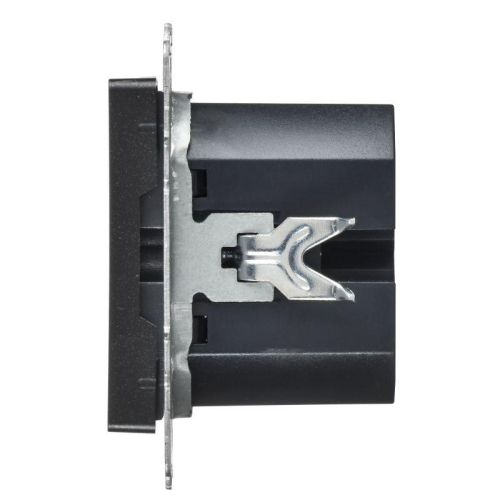 Розетка СП BRITE USB A+C 45Вт высокоск. заряд. РЮ11-2-БрЧ черн. IEK BR-U22-045-K02