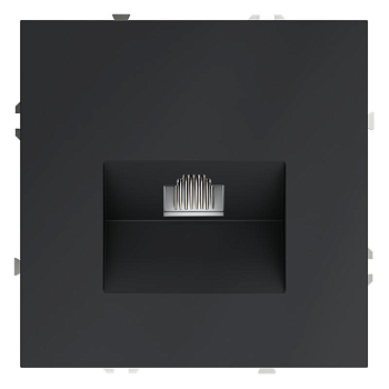 Розетка компьютерная 1-м СП S70 RJ45 кат.6 механизм графит Voltum VLS060107