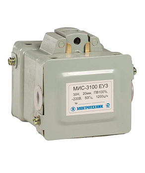 Электромагнит МИС-3100 ЕУ3 110В тянущее исполнение ПВ 100% IP20 с жесткими выводами Электротехник ET520091