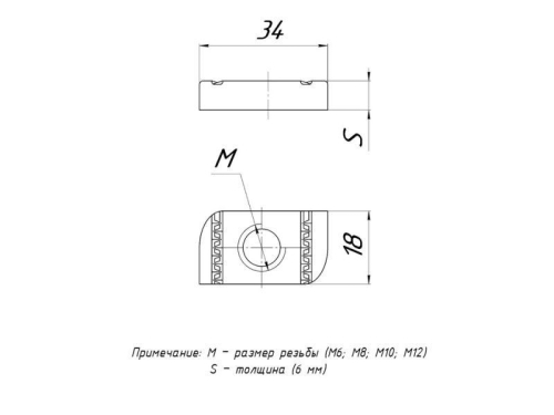 Гайка STRUT М12 HDZ EKF stgM12-HDZ