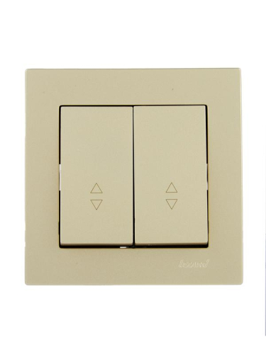 Переключатель проходной 2-кл. СП Vesna механизм титан LEZARD 742-3788-106