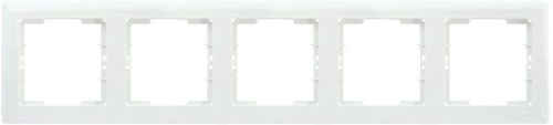 Рамка 5-м BOLERO РГ-5-ББ горизонт. бел. IEK EMB50-K01