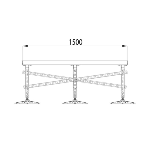 Конструкция опорная для установки оборудования TECHNORAPTOR FOOT 1500х1500 тип 3 KM-TR-F-SSEI-1500-1500-3 КМ TR0027