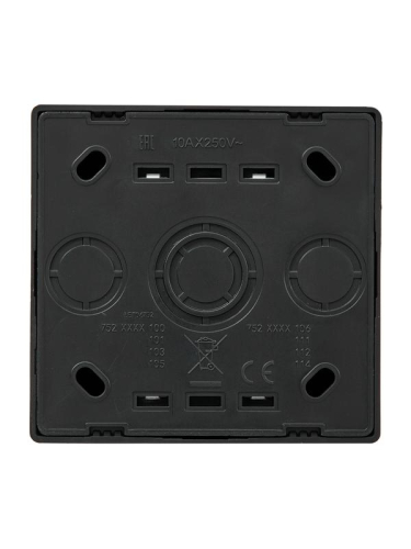 Выключатель 2-кл. ОП LETO с индикацией черн. бархат LEZARD 752-4200-112