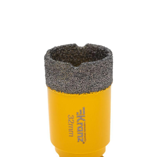 Коронка алмазная профессиональная по керамограниту и железобетону М14 вакуумное спекание 32мм для УШМ Kranz KR-92-1015