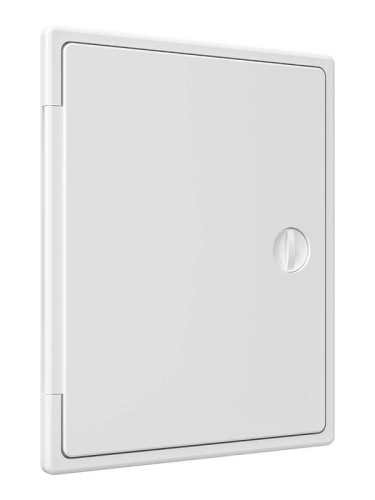 Люк-дверца ревизионная накладная 200х250мм с ручкой-задвижкой АБС бел. EVECS ЛТ2025П