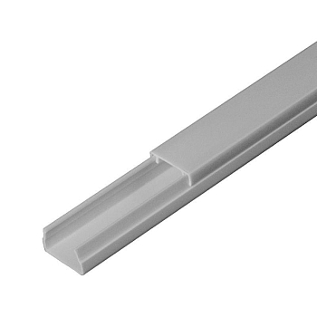 Кабель-канал 15х10 L2000 с двойн. замком RAL 7035 сер. Промрукав PR03.0069