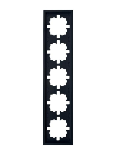 Рамка 5-мест. горизонт. ZIMA черн. бархат LEZARD 704-4200-150