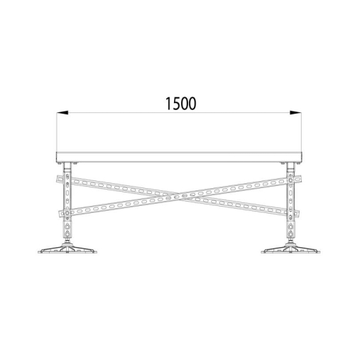Конструкция опорная для установки оборудования TECHNORAPTOR FOOT 2000х1500 тип 2 KM-TR-F-SSEI-2000-1500-2 КМ TR0042