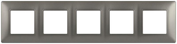 Рамка для розеток и выключателей ЭРА Elegance 14-5005-16 на 5 постов титан Эра Б0065821