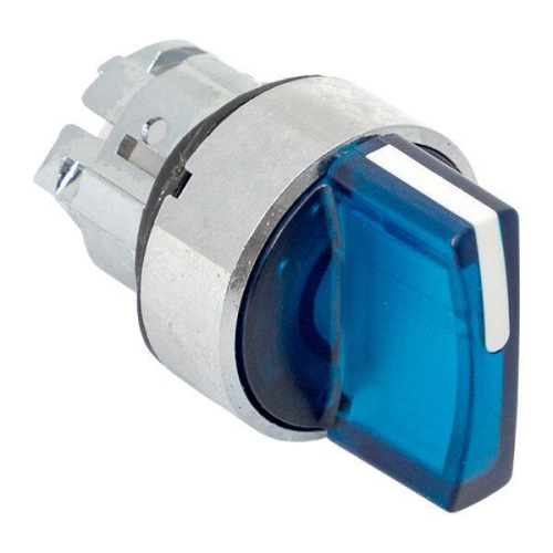 Механизм переключателя исполнительный ХB4 син. на 2 положения с фиксацией с подсветкой с короткой ручкой IP65 EKF XB4BD2FL-B-65