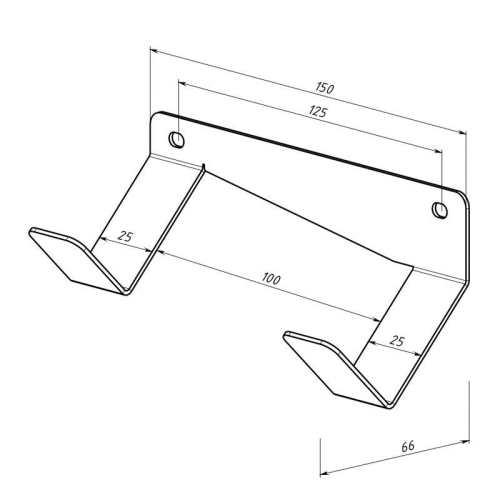 Держатель для шуруповертов настенный боковой черн. Rexant 38-0685