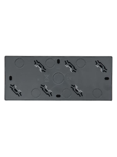 Розетка 3-м ОП LETO с заземл. закрытый корпус ПБТ графит LEZARD 752-3400-127BUP