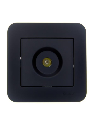 Розетка телевизионная проходная TV СП ASTI IP20 в сборе черн. бархат LEZARD 7081-4242-129