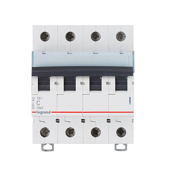 Выключатель автоматический модульный 4п C 50А 10кА TX3 6000 4мод. 400В Leg 403963