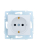 Розетка 1-м СП ASTI 16А IP20 с заземл. защ. шторки термопласт механизм бел. LEZARD 7081-0288-124B