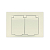 Розетка 2-м СП Афина 16А IP20 с заземл. c крышкой в сборе сл. кость (ivory) Universal A0031-I