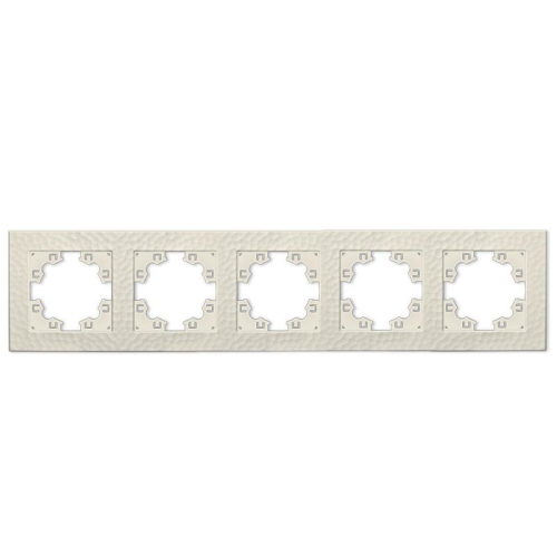 Рамка 5-м Афина фактурная универс. слоновая кость (ivory) Universal A11042-I