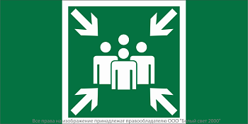 Знак безопасности BL-3517.E21 "Пункт (место) сбора" Белый свет a20061