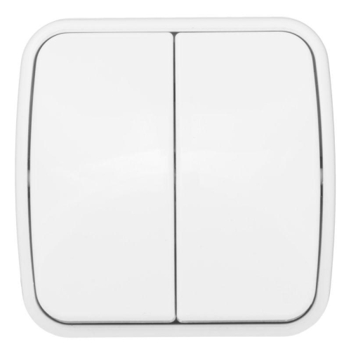 Выключатель 2-кл. ОП Минск 10А IP20 бел. Basic EKF EGV10-023-10